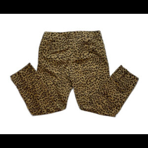 Banana Republic Camden Pants Size 10 Cheetah Print Slacks Slits at Ankles